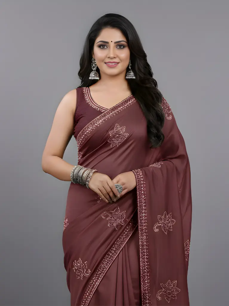 Aarambh Dark Peach saree