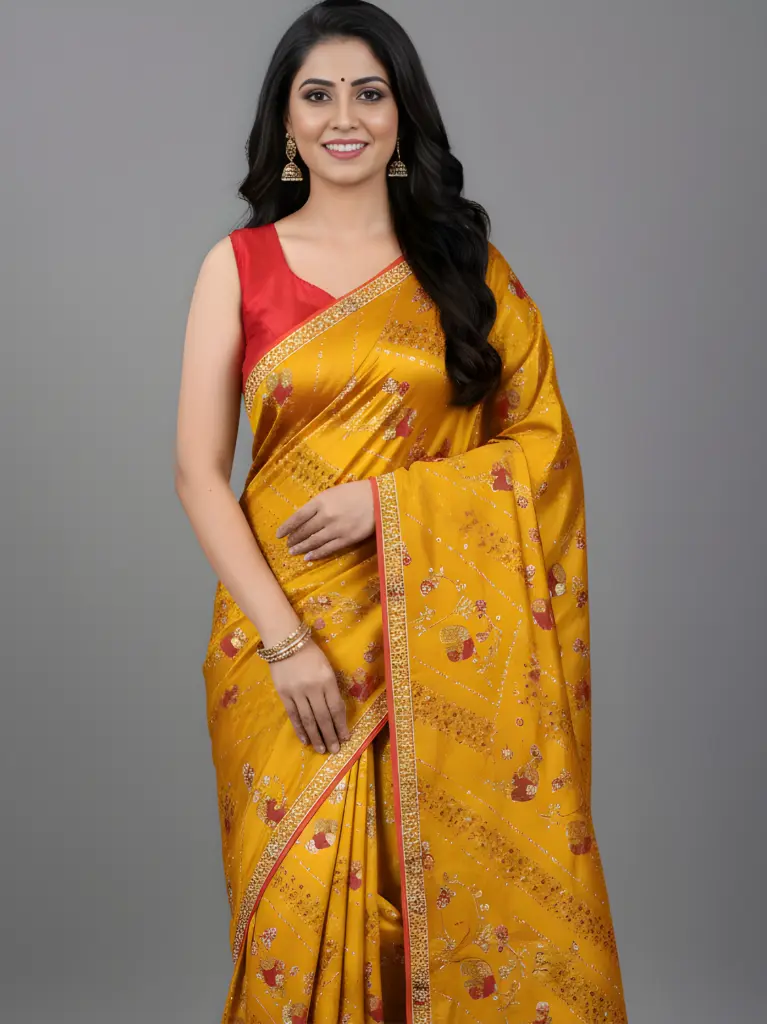 Kanakavalli Mustard Saree