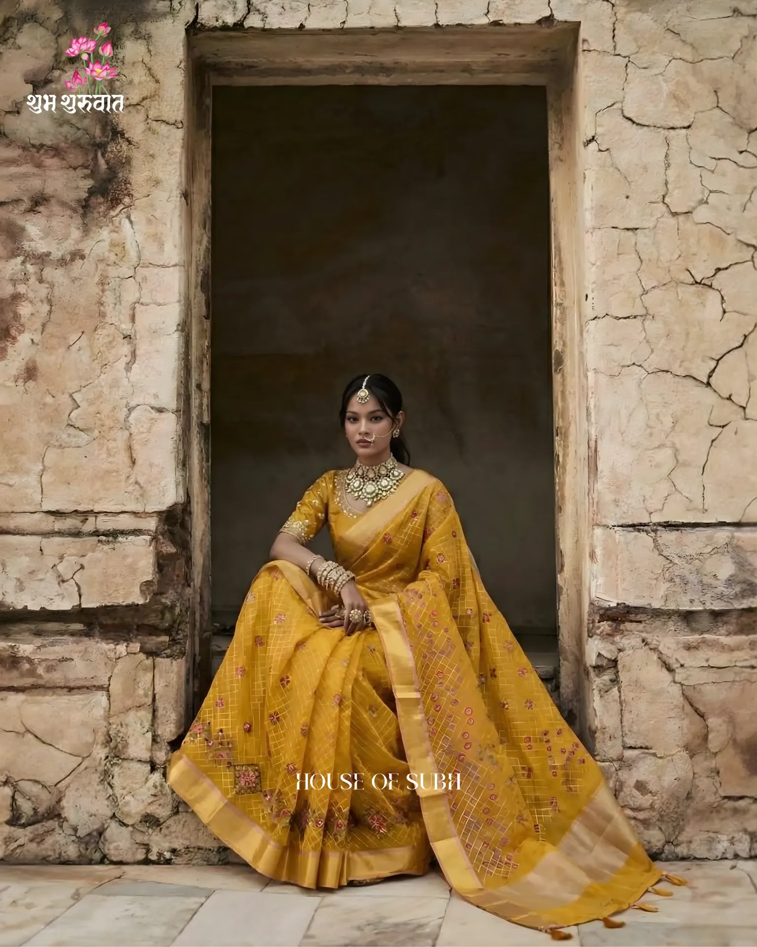 Shagun Mustard Saree