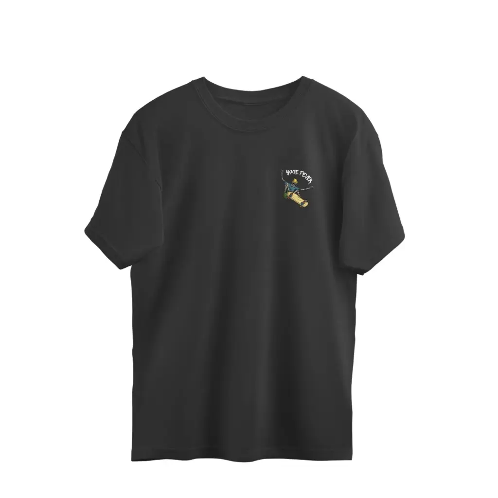 Skatter Unisex oversized Black T-shirt
