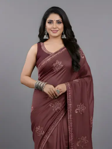 Aarambh Dark Peach saree