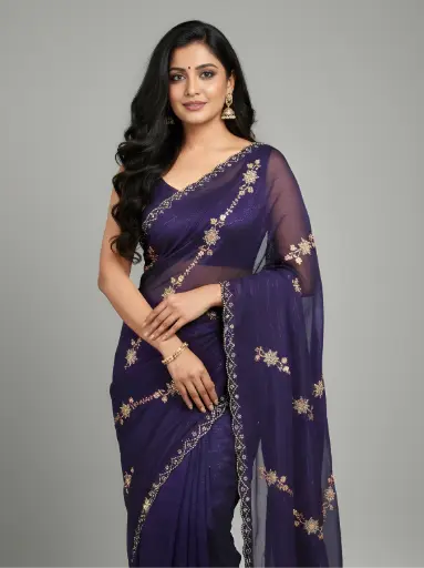 Sugandh Purple Saree