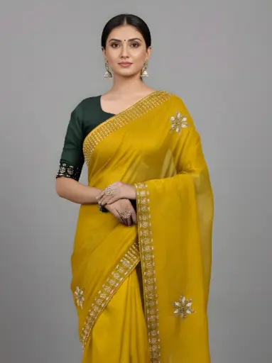Varnika Mustard Saree